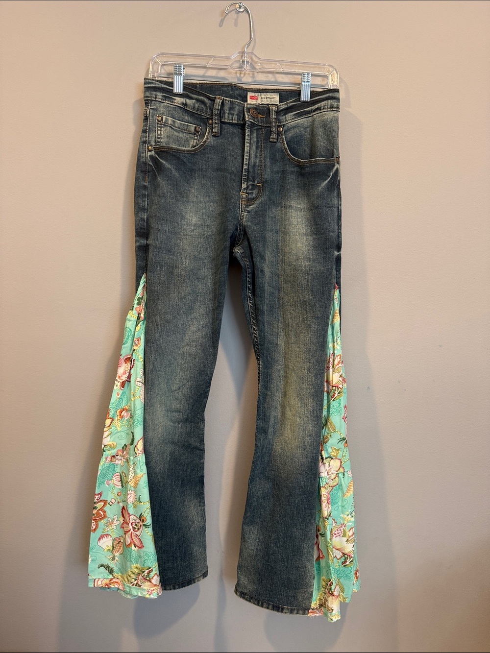 One-of-a-Kind Upcycled Wrangler Flare Jeans ✨ STUNNING & UNIQUE STATEMENT JEANS